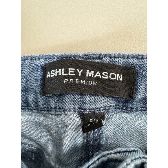 Ashley Mason Bell Bottom Embroidered Boho Jeans3/26 Festival Floral Hippie - Picture 5 of 6